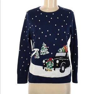 Land’s End Christmas Pullover Sweater Size XS